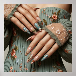 Glamour Fashion Luxus Sommer Nails Art Foto Poster