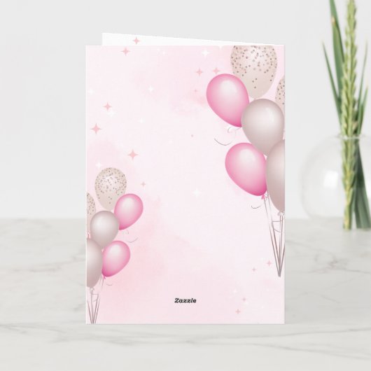 Glamour Fashionista Chic Pink Happy Birthday Karte (Rückseite)