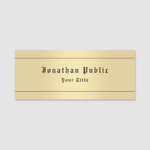 Glamour-Faux-Gold-Klassisches-Aussehen-Personalisi Namensschild