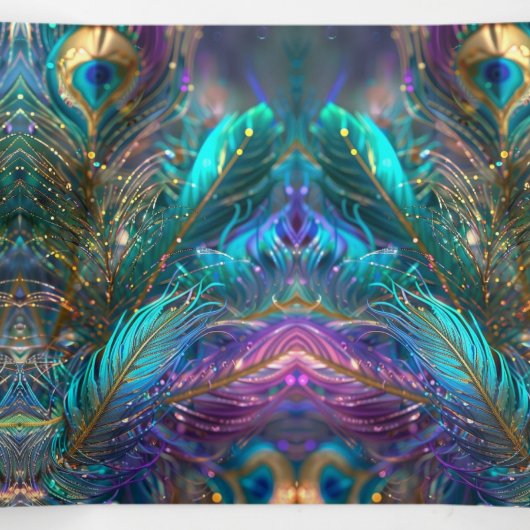 Glamour Feathers Sweet 16 Party Einladung (Innenseite Mitte)