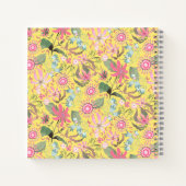 Glamour Floral Chic Gelb Notizblock (Rückseite)