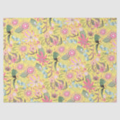 Glamour Floral Gelb Seidenpapier (Vorderseite)