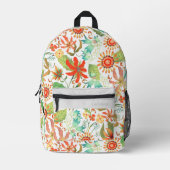 Glamour Floral White Bedruckter Rucksack (Vorderseite)