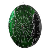 Glamour Forest Green Marmor Chic Silver Glitzer Dartscheibe (Vorderseite rechts)
