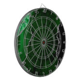 Glamour Forest Green Marmor Chic Silver Glitzer Dartscheibe (Vorderseite Links)