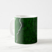 Glamour Forest Green Marmor Chic Silver Glitzer Kaffeetasse (Vorderseite Links)