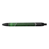 Glamour Forest Green Marmor Chic Silver Glitzer Kugelschreiber (Vorderseite)