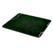 Glamour Forest Green Marmor Chic Silver Glitzer Schneidebrett (Ecke)