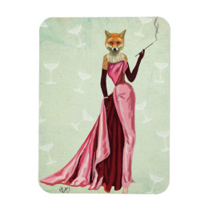 Glamour Fox in Rosa 2 Magnet