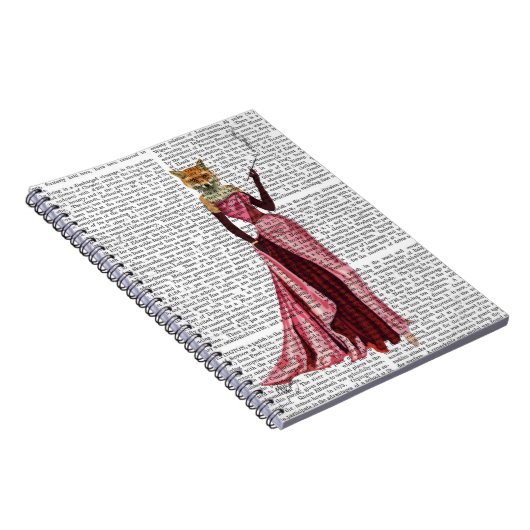 Glamour Fox in Rosa Notizblock (Rechte Seite)