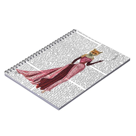 Glamour Fox in Rosa Notizblock (Linke Seite)