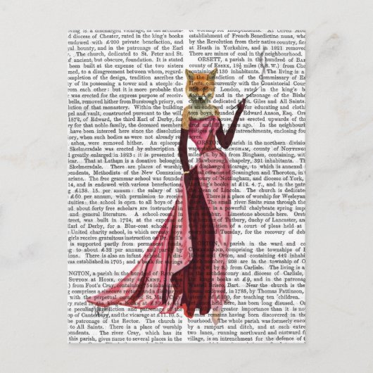 Glamour Fox in Rosa Postkarte (Vorderseite)