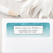 Glamour Funkelnd Aqua Blue Glitzer Sequin Ombre (Insitu)