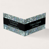 Glamour Funkelnd Glittery Glitzy Silver Bling Visitenkarten (Vorderseite)
