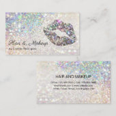 Glamour Funkelnd Glitzer Lip Gloss Kiss Visitenkarte (Vorne/Hinten)