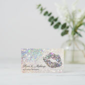 Glamour Funkelnd Glitzer Lip Gloss Kiss Visitenkarte (Stehend Vorderseite)
