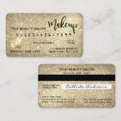 Glamour Funkelnd Gold Glitzer Kreditkarte Visitenkarte (Vorne/Hinten)