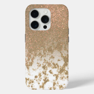 Glamour Funkelnd Gold Glitzer Marmor Case-Mate iPhone Hülle
