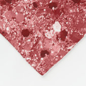 Glamour Funkelnd Pink Glitzer Fleecedecke (Ecke)