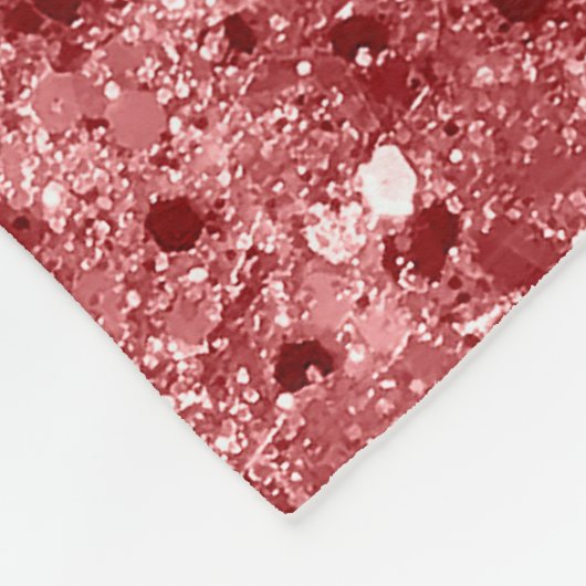 Glamour Funkelnd Pink Glitzer Fleecedecke (Ecke)