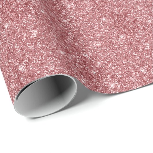 Glamour Funkelnd Pink Glitzer Geschenkpapier (Rolleneckpunkt)