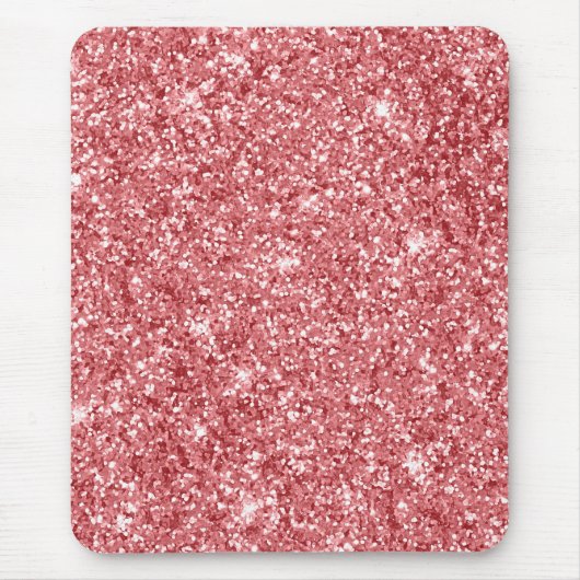 Glamour Funkelnd Pink Glitzer Mousepad (Vorne)
