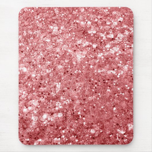 Glamour Funkelnd Pink Glitzer Mousepad (Vorne)