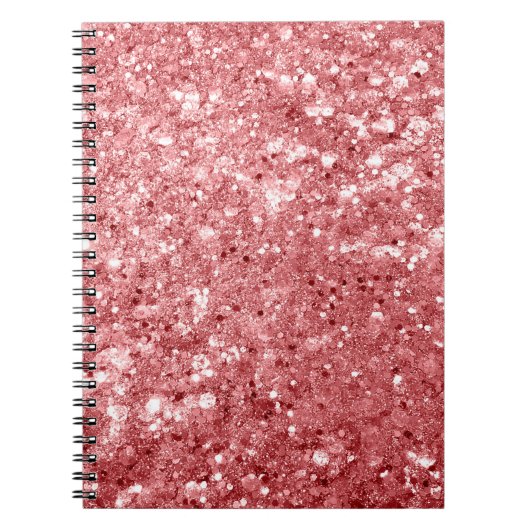 Glamour Funkelnd Pink Glitzer Notizblock (Vorderseite)