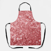 Glamour Funkelnd Pink Glitzer Schürze (Vorderseite)
