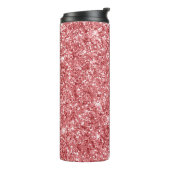 Glamour Funkelnd Pink Glitzer Thermosbecher (Nach links gedreht)
