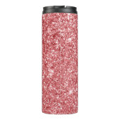 Glamour Funkelnd Pink Glitzer Thermosbecher (Rückseite)