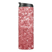 Glamour Funkelnd Pink Glitzer Thermosbecher (Nach rechts gedreht)