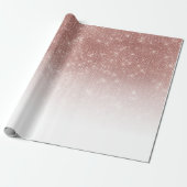 Glamour Funkelnd Rose Gold Glitzer Sequin Ombre Geschenkpapier (Ungerollt)
