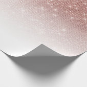 Glamour Funkelnd Rose Gold Glitzer Sequin Ombre Geschenkpapier (Ecke)