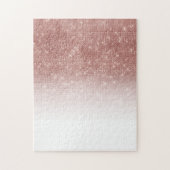 Glamour Funkelnd Rose Gold Glitzer Sequin Ombre Puzzle (Vertikal)