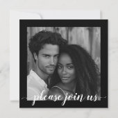 Glamour Funny Gold & Black Glitzer Foto Save The Date (Rückseite)