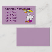 Glamour-Gänse-Cartoon Visitenkarte (Vorne/Hinten)