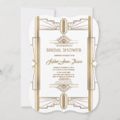 Glamour-Gatsby-Brautparty der 1920er Jahre Einladung (Vorderseite)