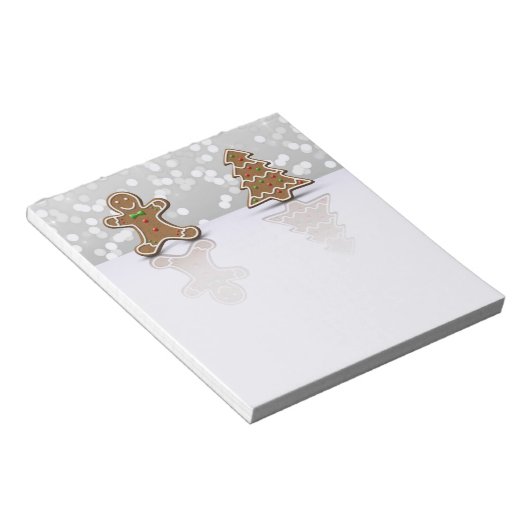 Glamour Gingerbread Man and Tree - Notepad Notizblock (angewinkelt)