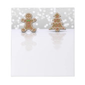 Glamour Gingerbread Man and Tree - Notepad Notizblock (Vorderseite)