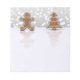 Glamour Gingerbread Man and Tree - Notepad Notizblock