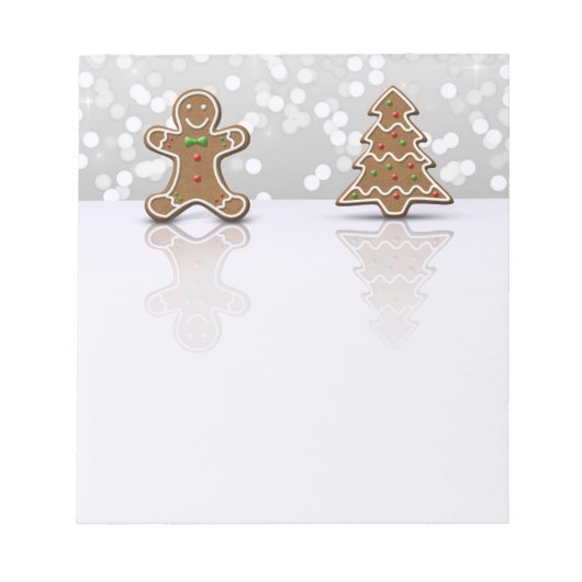 Glamour Gingerbread Man and Tree - Notepad Notizblock (Vorderseite)