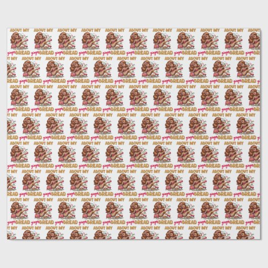 Glamour Gingerbrei Frau Funny Christmas Geschenkpapier (Flach)