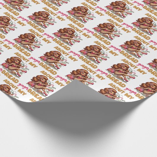 Glamour Gingerbrei Frau Funny Christmas Geschenkpapier (Ecke)