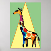 Glamour Giraffe im Spotlight Poster (Vorne)