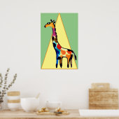 Glamour Giraffe im Spotlight Poster (Küche)