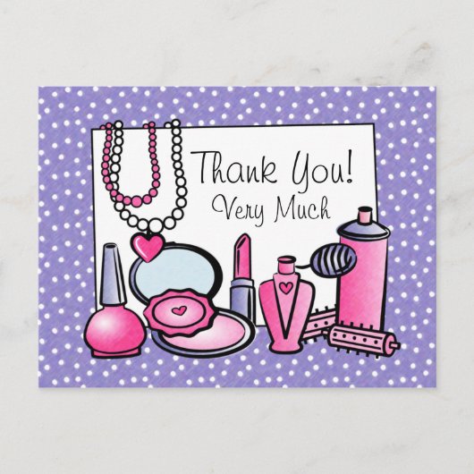 Glamour Girl Birthday (pd) Postkarte (Vorderseite)