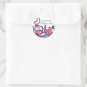 Glamour Girl Birthday (pd) Runder Aufkleber (Tasche)