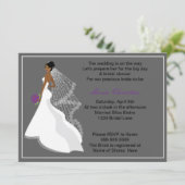 Glamour Girl Bridal Dusche Einladung 1(c3a) (Stehend Vorderseite)