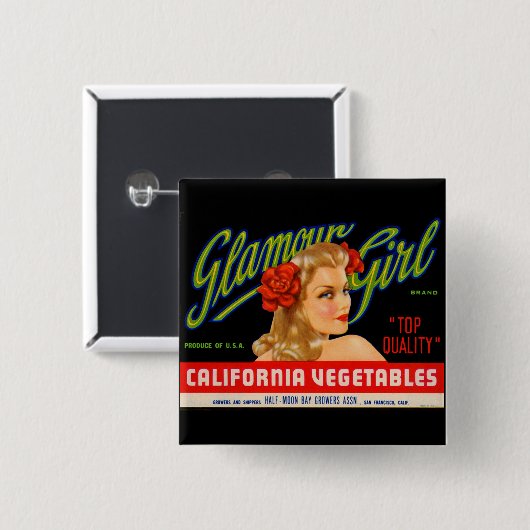 Glamour Girl Button (Vorne & Hinten)